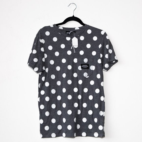 Wesc Other - WeSC Grey & White Polka Dot Tee S